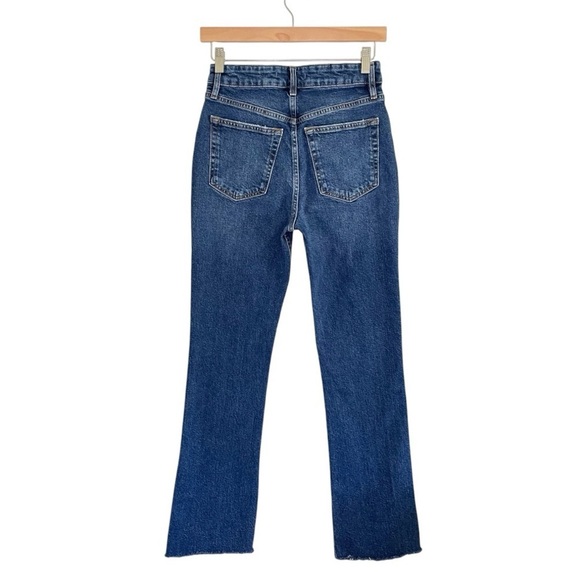 Free People We The Free Emmy Split Hem High Waist Boot Cut Jeans Medium Blue 27 - Picture 2 of 11
